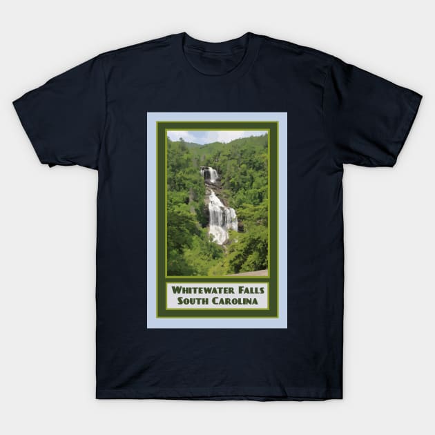 Vintage Travel Whitewater Falls T-Shirt by candhdesigns